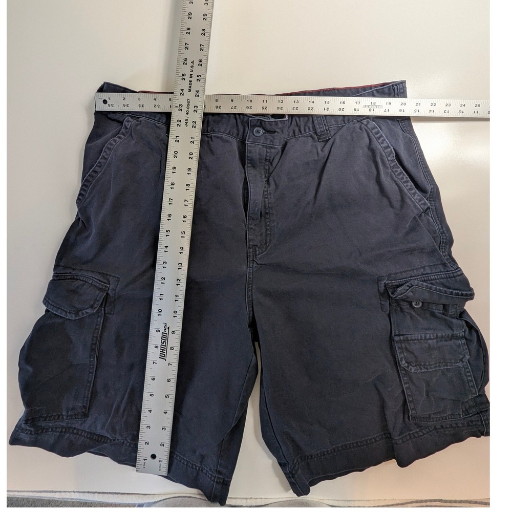 Cargo Supply Mens Navy Blue 100% Cotton Utility Cargo Shorts Waist 42 Y2K - Picture 3 of 6